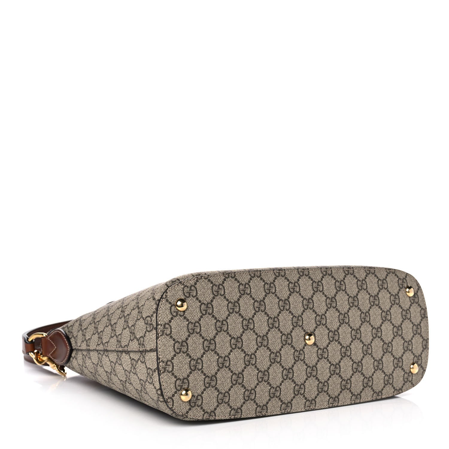 Gucci GG Supreme Monogram Linea A Hobo Brown 4 of 11