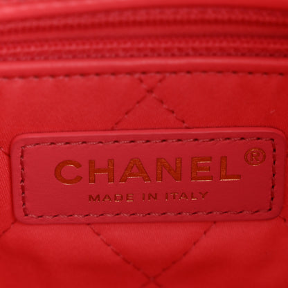 Chanel Shiny Calfskin Quilted Small Chanel 22 Coral Pink 7 of 13
