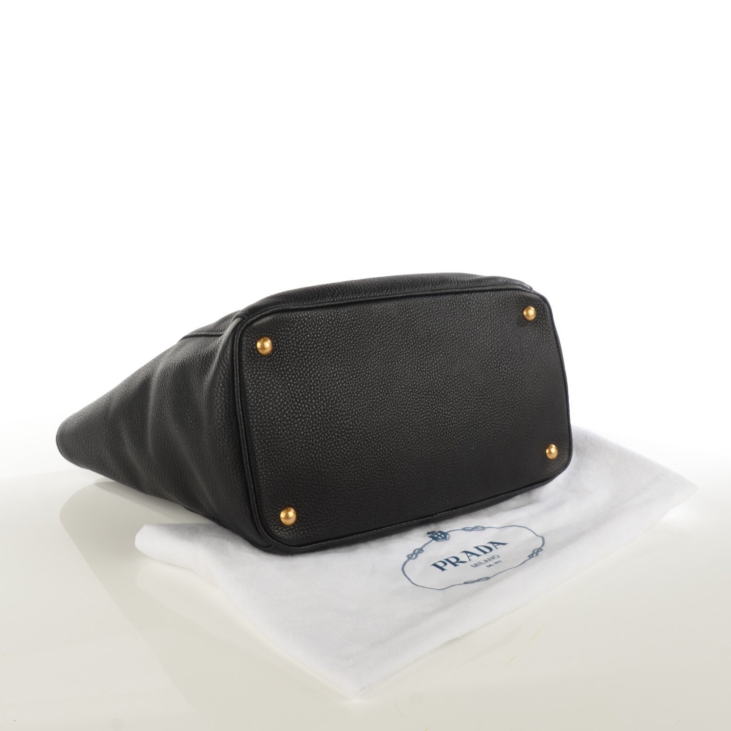 Prada Vitello Daino Tote Nero Black 4 of 7