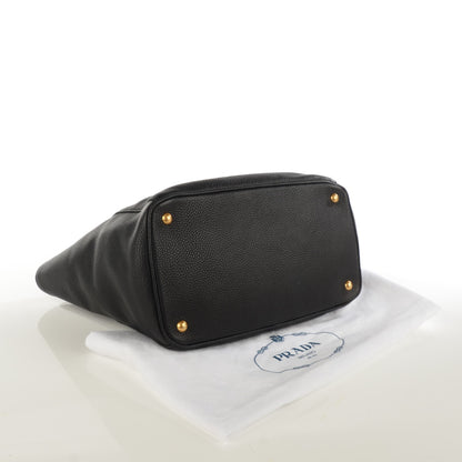 Prada Vitello Daino Tote Nero Black 4 of 7