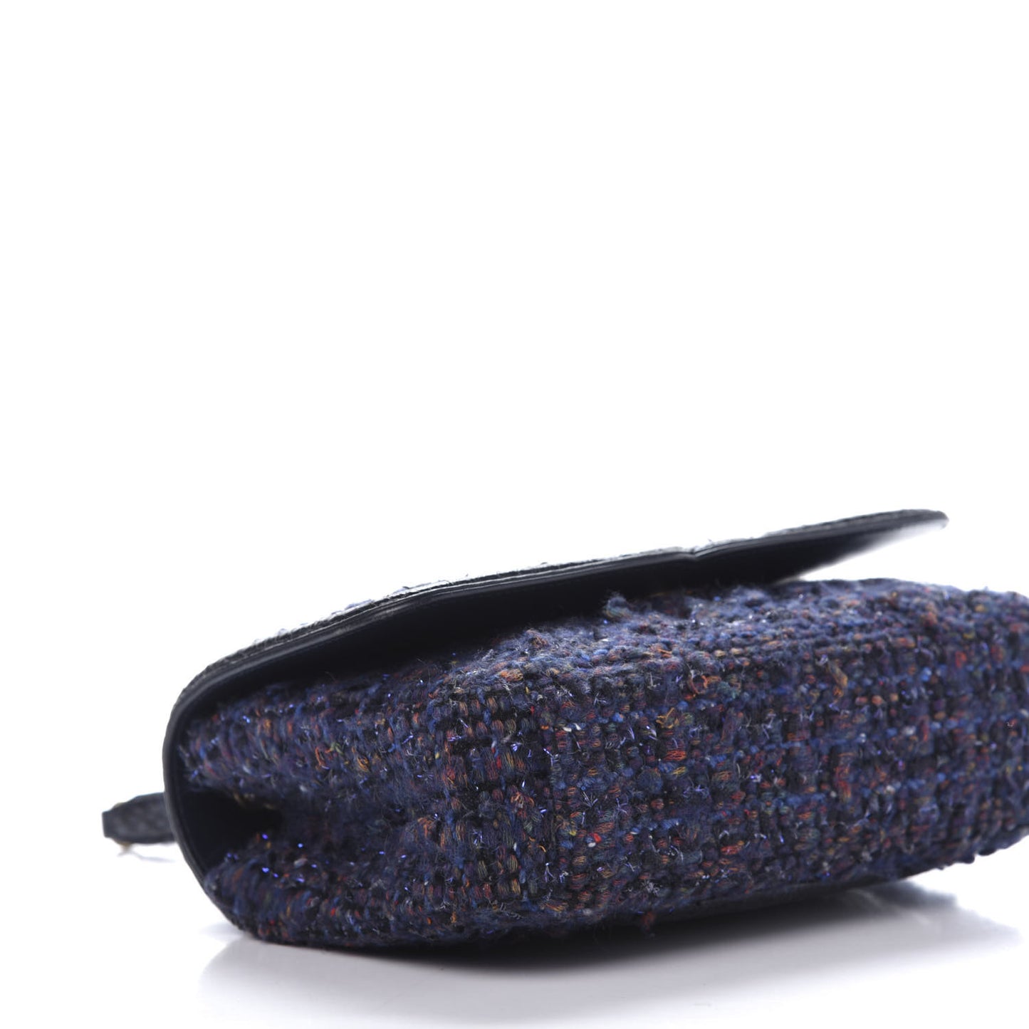 Tweed Watersnake Quilted Medium CC Filigree Flap Blue Black