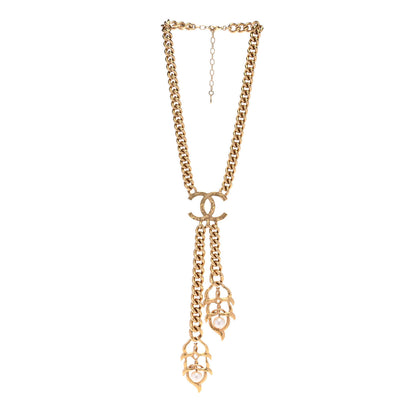 Chanel Metal Pearl CC Chain Necklace Gold 3 of 7