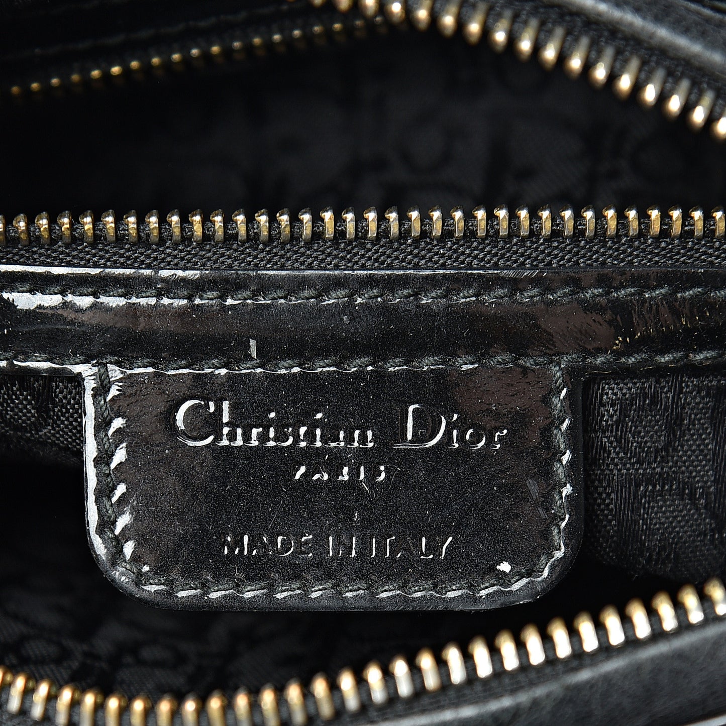 Patent Cannage Medium Lady Dior Black