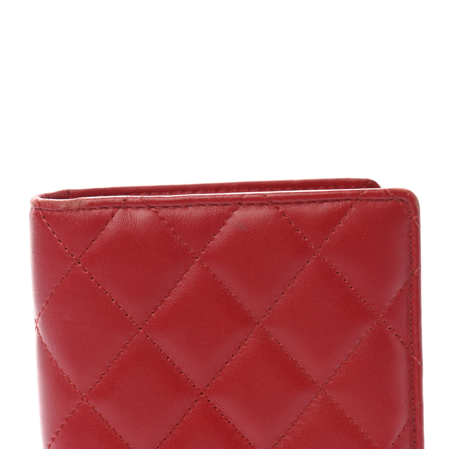 Chanel Calfskin Quilted Cambon Yen Wallet Red 10 of 14