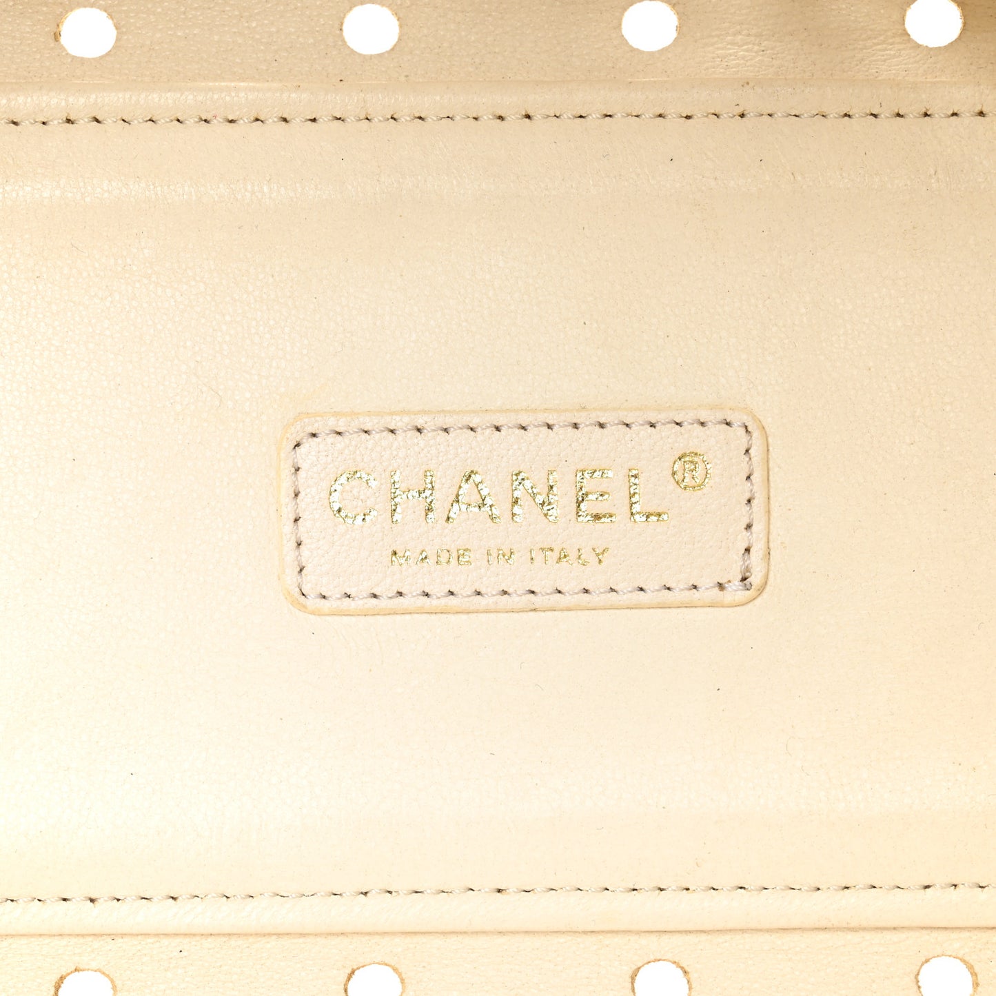 Patent Perforated CC Tote White