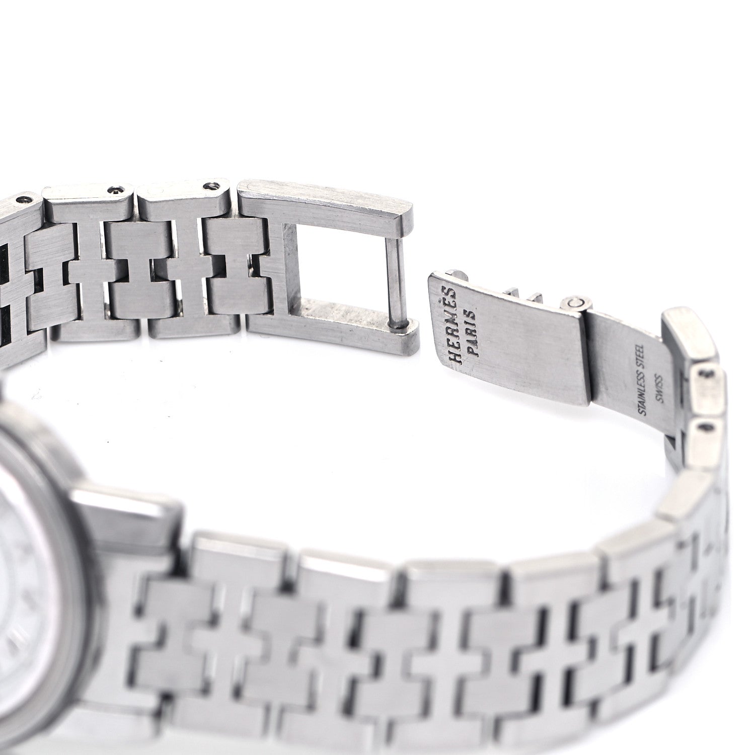 Hermes Stainless Steel 26mm Clipper Roman Quartz Watch 6 of 6