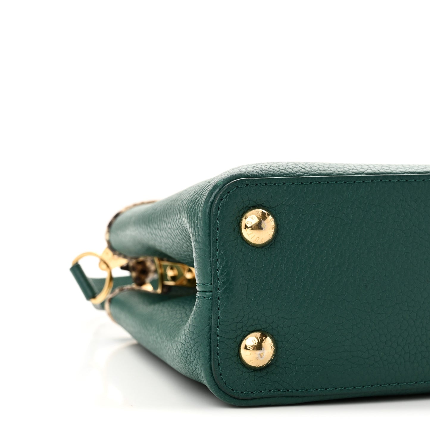 Taurillon Snakeskin Capucines BB Emerald