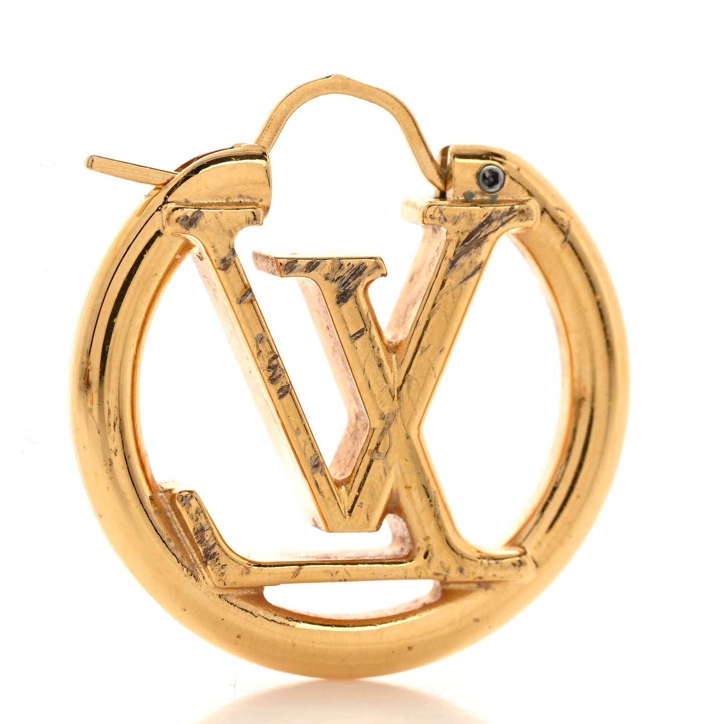 Metal Small Louise Hoop Earrings Gold