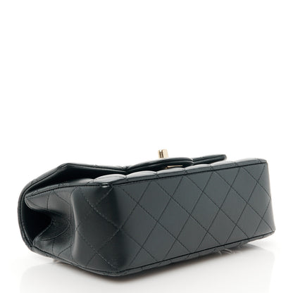 Chanel Lambskin Quilted Mini Top Handle Rectangular Flap Black 4 of 12