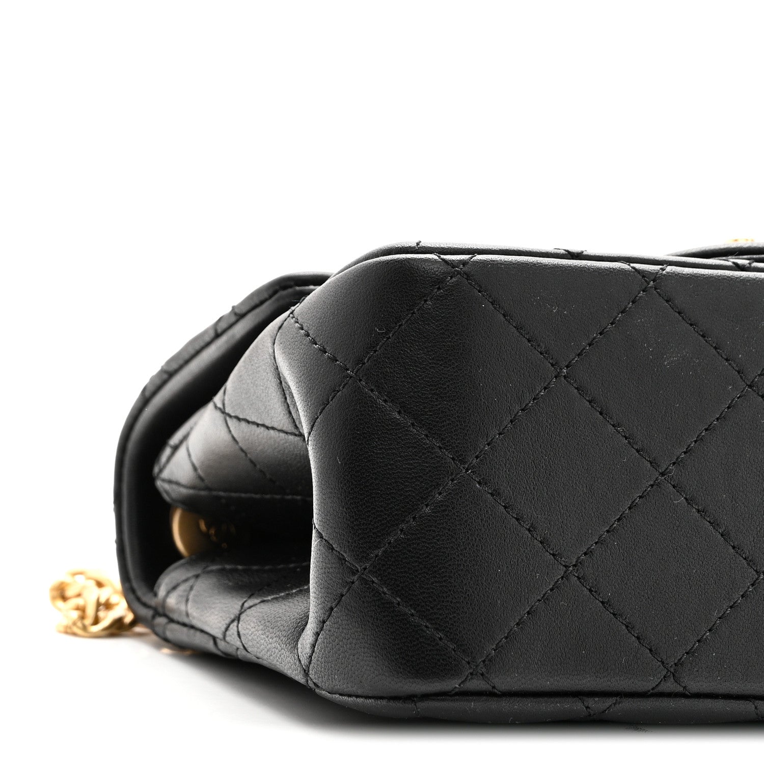 Chanel Lambskin Quilted Mini Sweet Camellia Flap Black 9 of 10