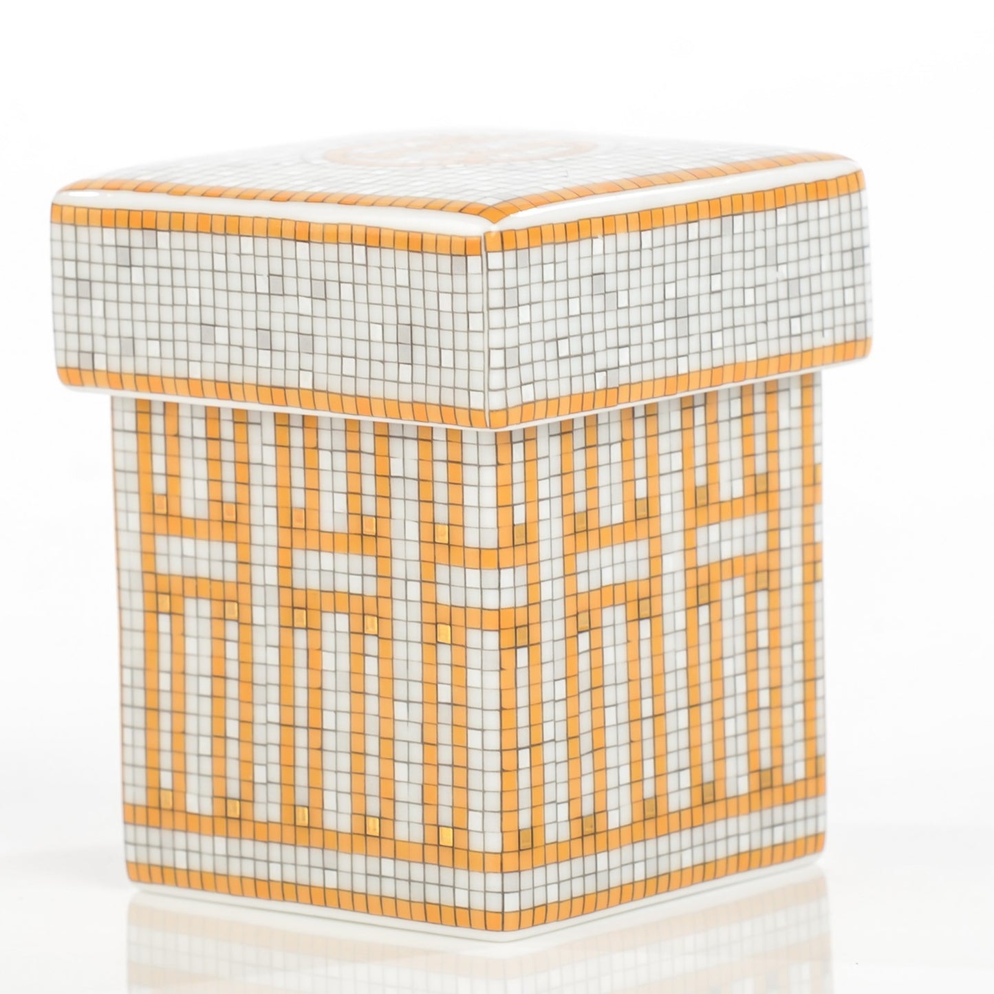 Porcelain Small Mosaique Au 24 Sugar Box