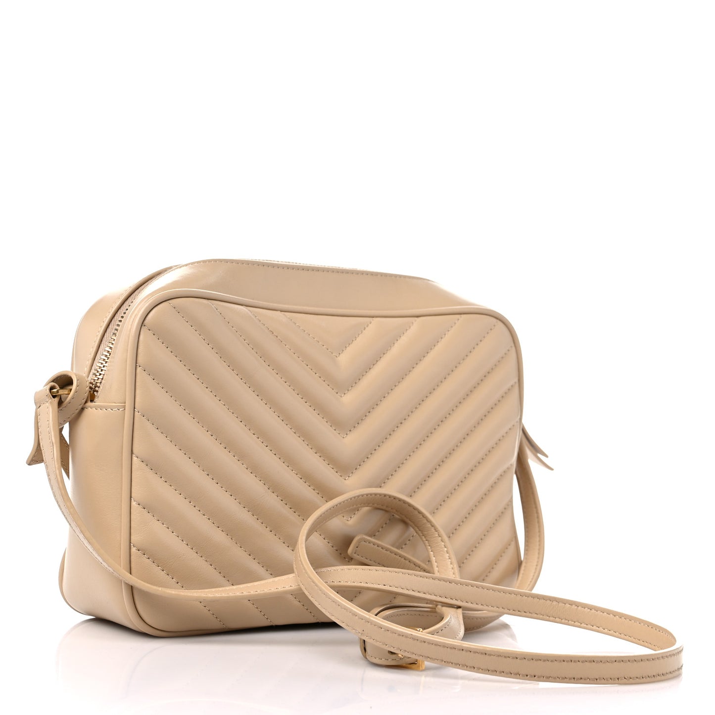 Calfskin Matelasse Monogram Lou Camera Bag Nude Powder