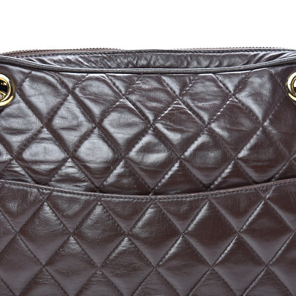 Chanel Lambskin Quilted Large Camera Case Brown 8 of 28