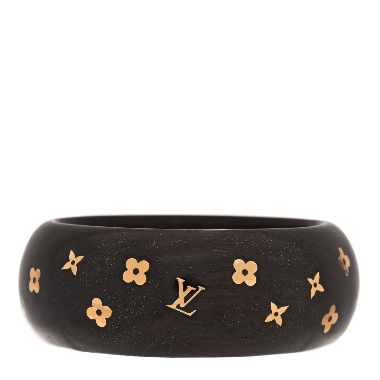 Tiger Wood Brass Wide Sylvania Bangle