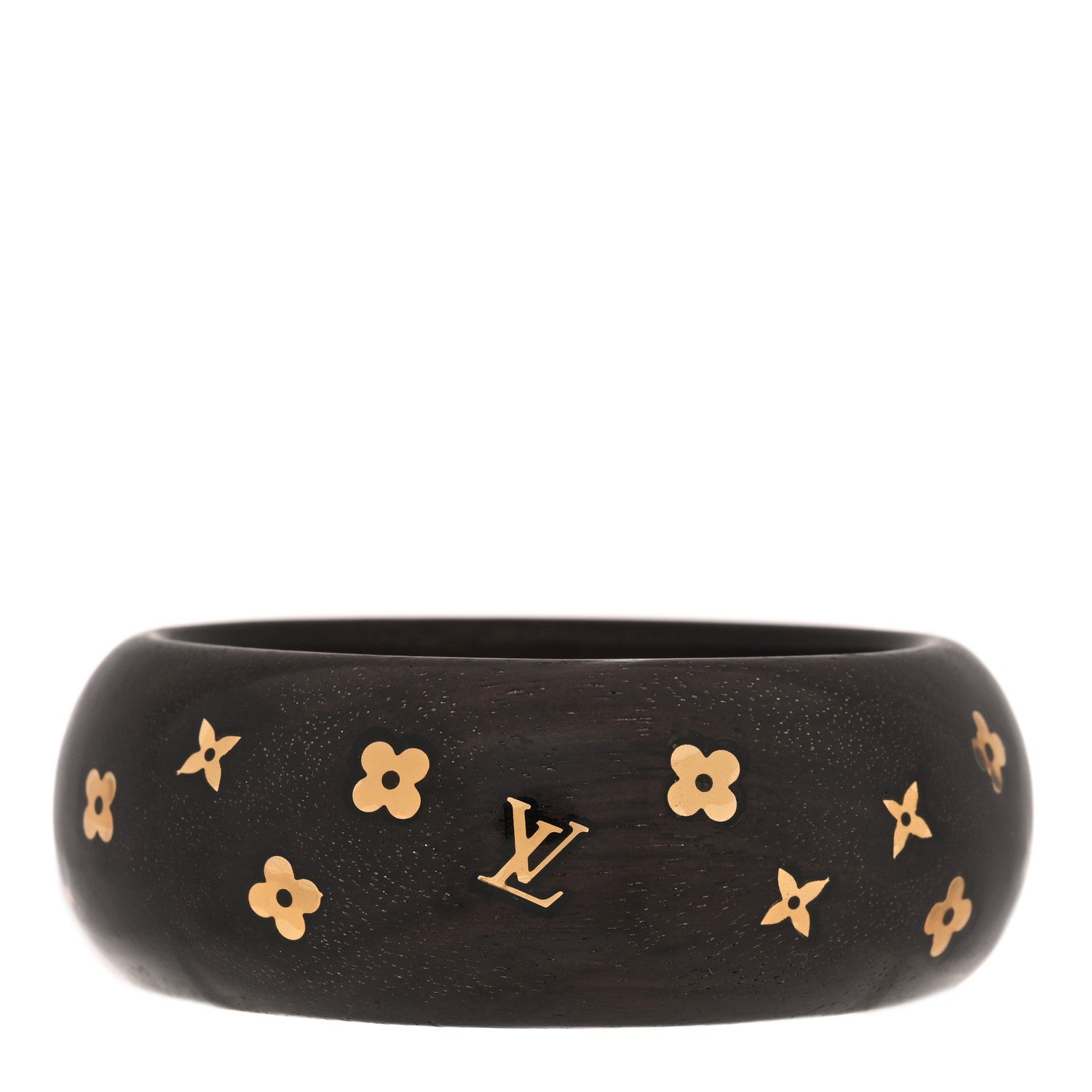 Louis Vuitton Tiger Wood Brass Wide Sylvania Bangle 1 of 4