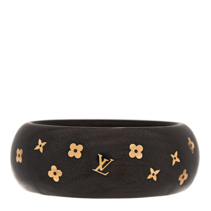 Louis Vuitton Tiger Wood Brass Wide Sylvania Bangle 1 of 4