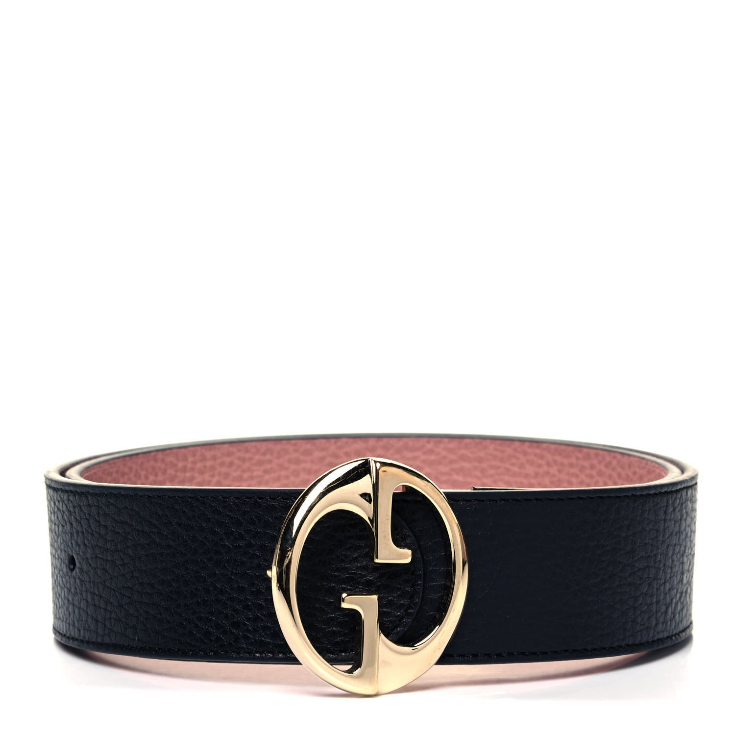 Gucci Calfskin 1973 Reversible Belt 85 34 Black Pink 1 of 4