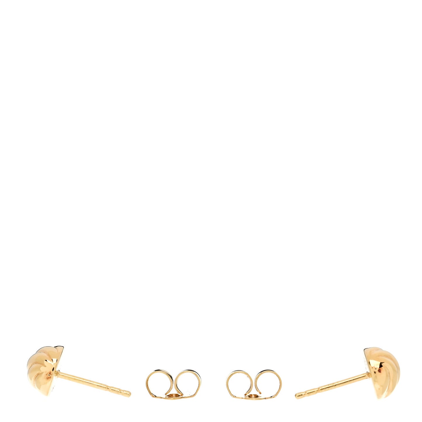 18K Yellow Gold 8mm Sculpted Cable Earrings