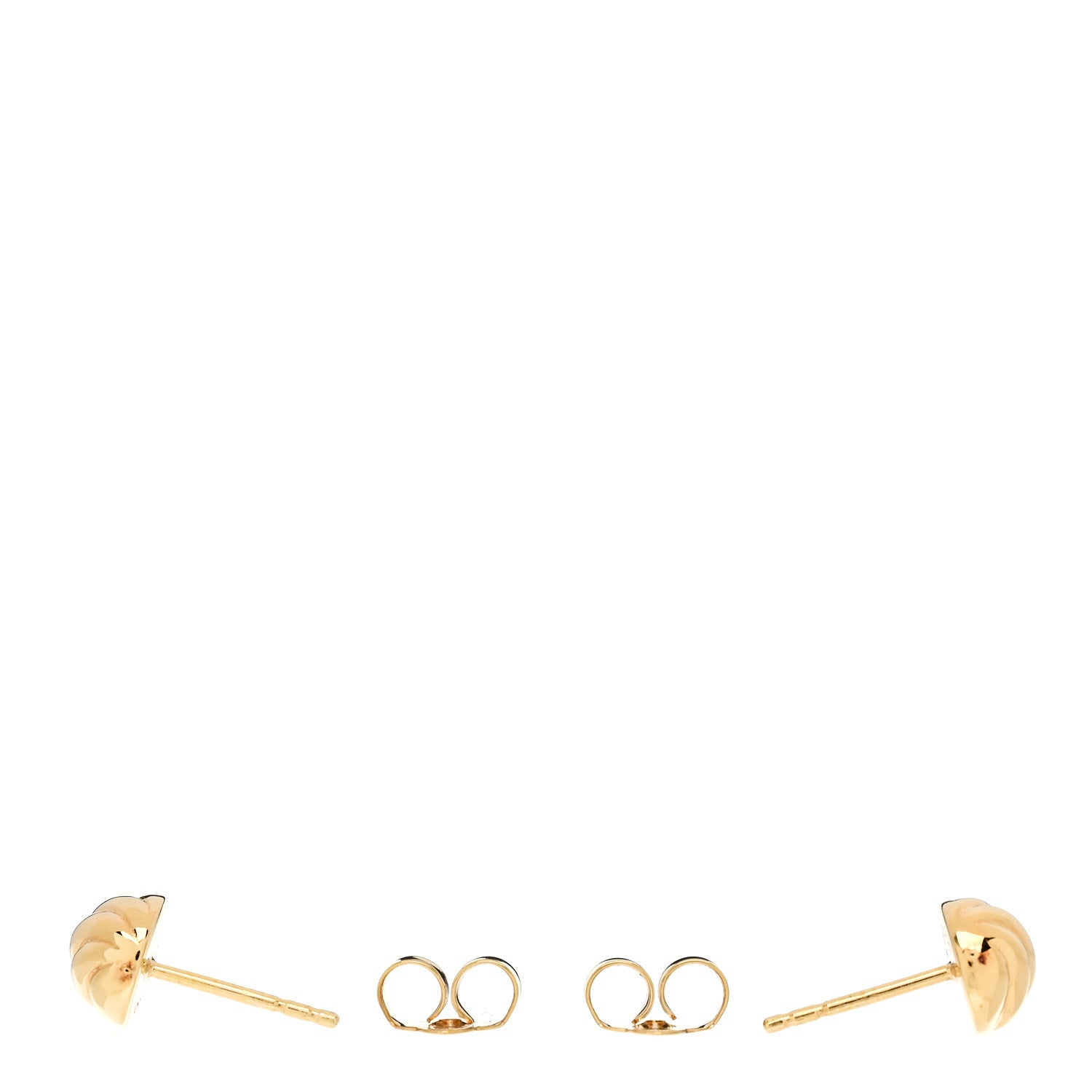 David Yurman 18K Yellow Gold 8mm Sculpted Cable Earrings 3 of 4