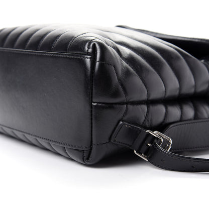 Saint Laurent Calfskin Y Quilted Monogram Small Loulou Backpack Black 7 of 11