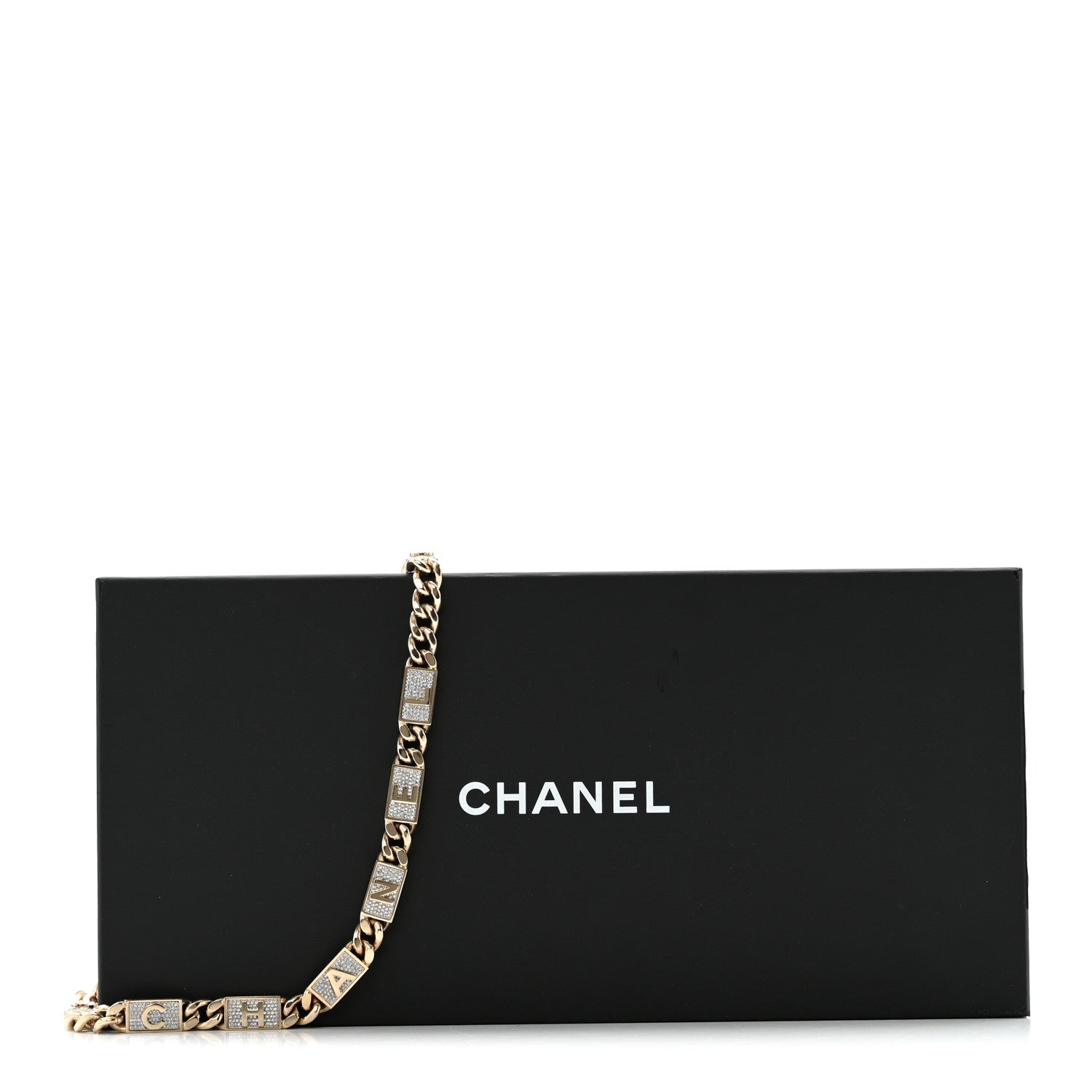 Chanel Crystal CC Chain Letters Belt Gold 5 of 5