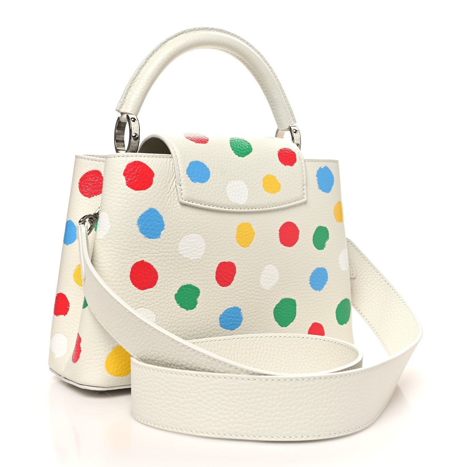 Louis Vuitton LV X YK Taurillon Capucines BB White 3 of 10