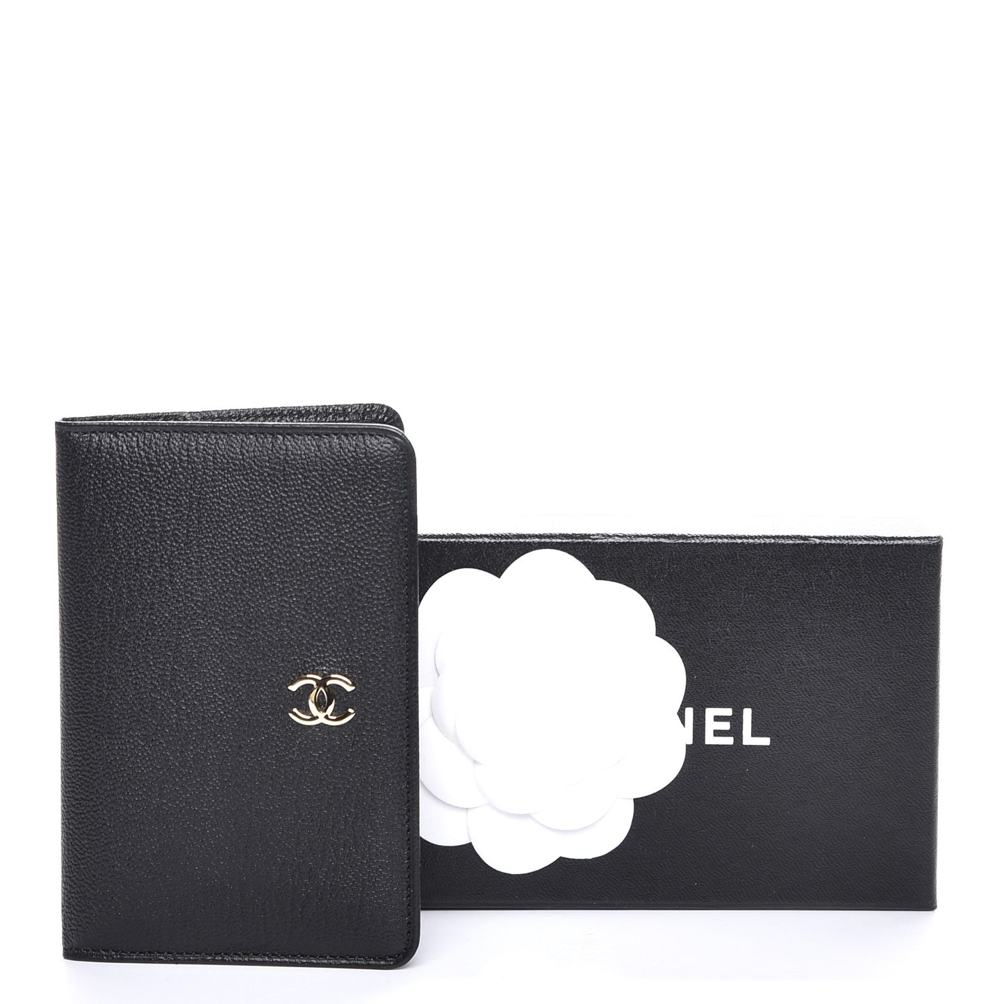 Goatskin Card Holder Wallet Black