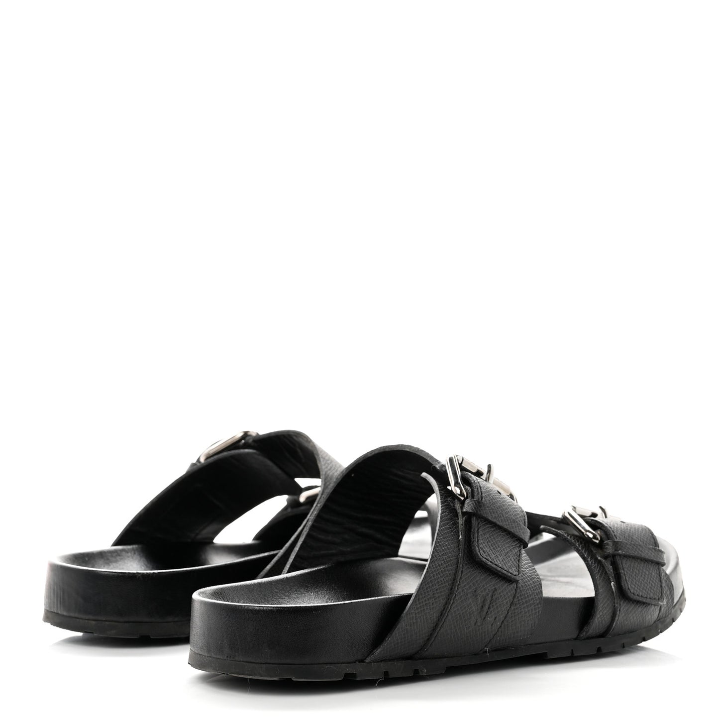 Taiga Monogram Men Eastside Mule Sandals 7 Black