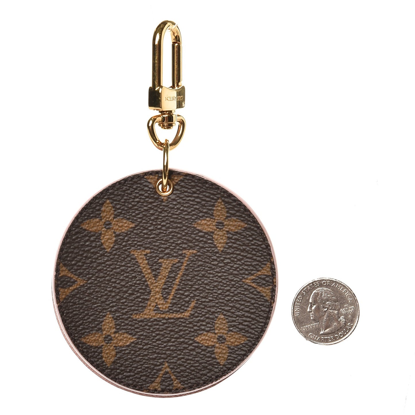 Monogram LV Mirror Key Holder Rose Ballerine