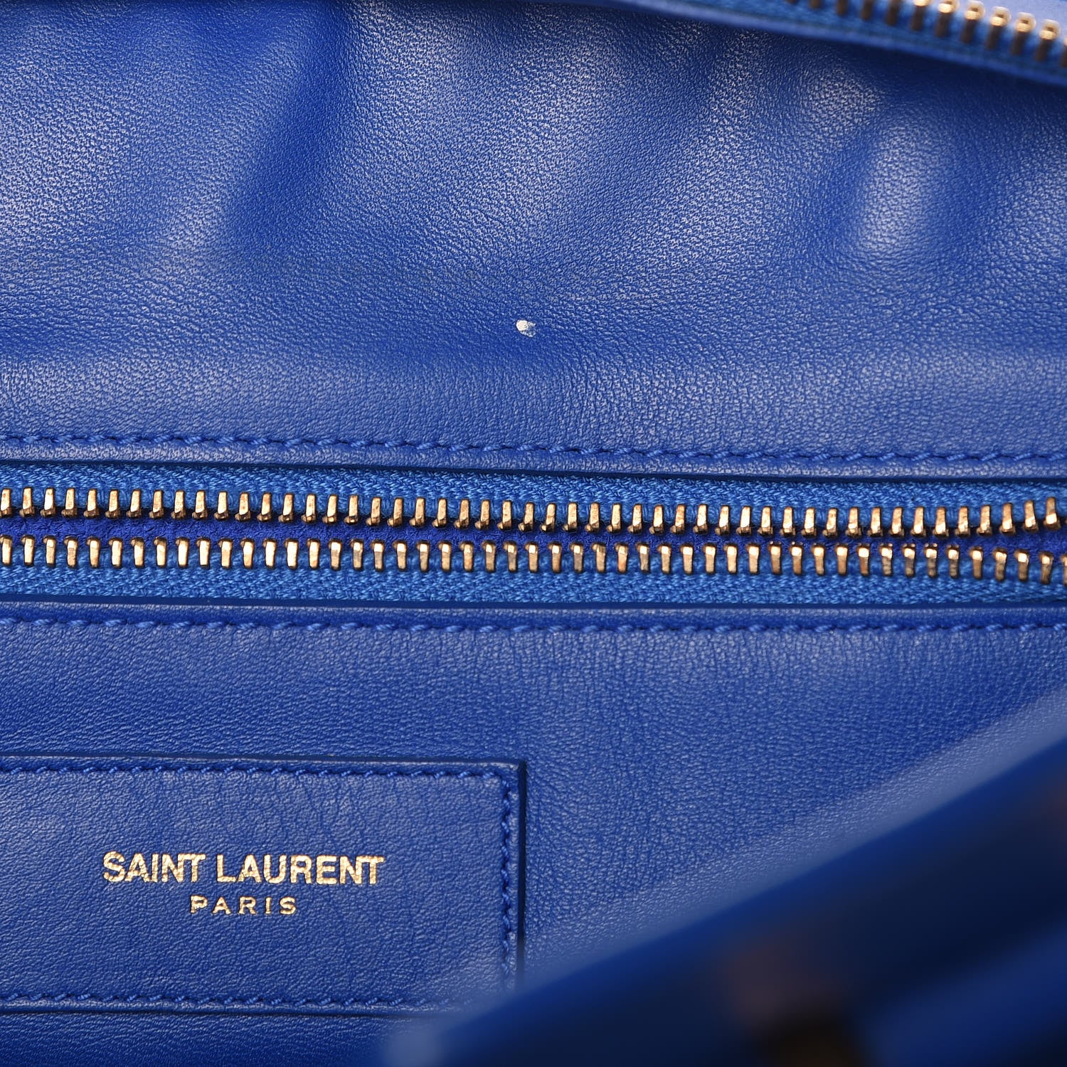 Saint Laurent Calfskin Medium Classic Y Cabas Royal Blue 9 of 24