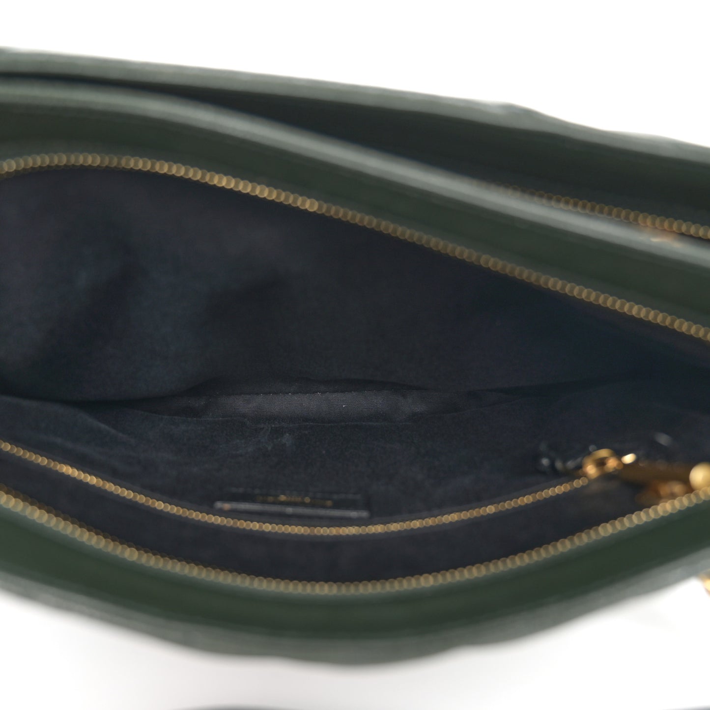 Grain de Poudre Matelasse Chevron Medium Tribeca Shopping Bag Vert Fonce