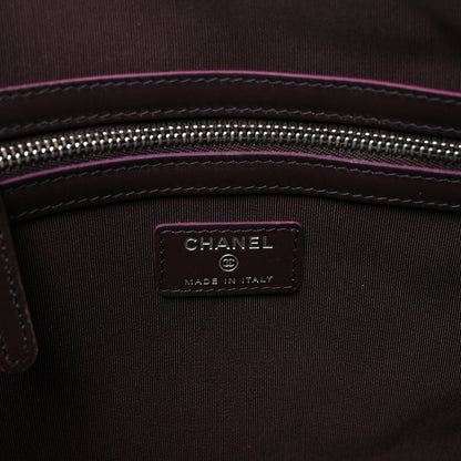 Chanel Iridescent Crumpled Calfskin CC Ripples Medium Cosmetic Case Purple 6 of 7