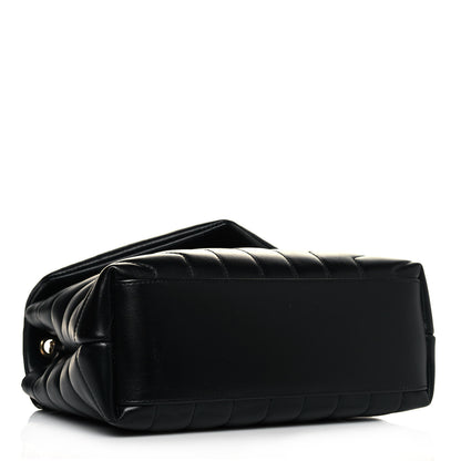 Saint Laurent Calfskin Y Quilted Monogram Small Loulou Chain Satchel Black 4 of 8