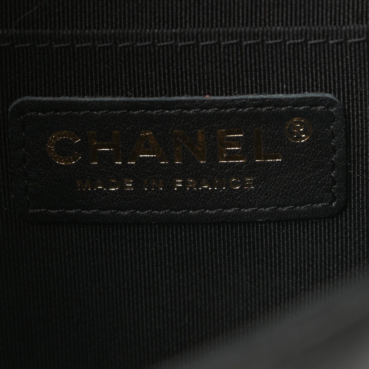 Calfskin Chevron Quilted Mini Statement Flap Black