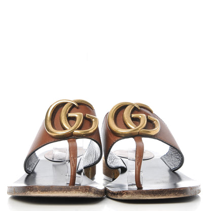 Gucci Lifford Calfskin GG Marmont Thong 25mm Sandals 38.5 Cuir 2 of 10