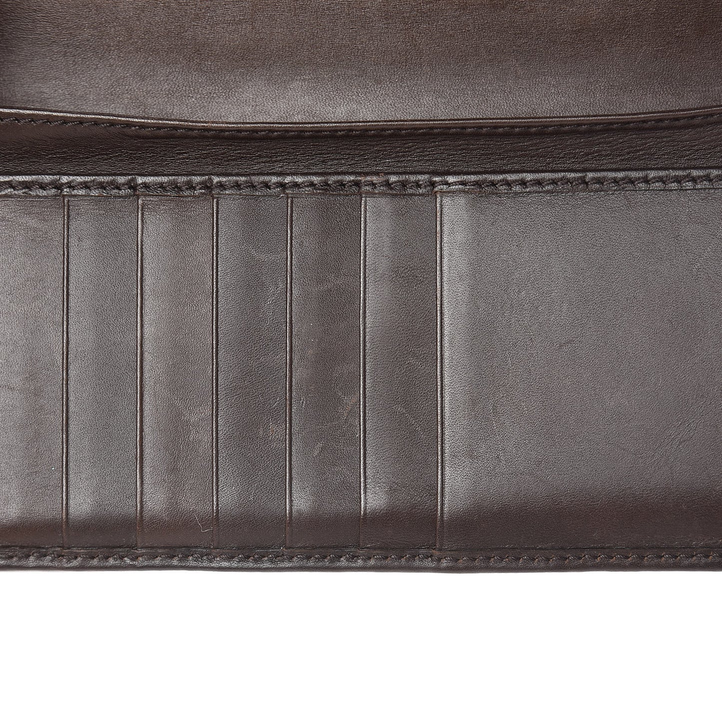 Monogram Calfskin Ladies Web Continental Wallet Beige Ebony Cocoa