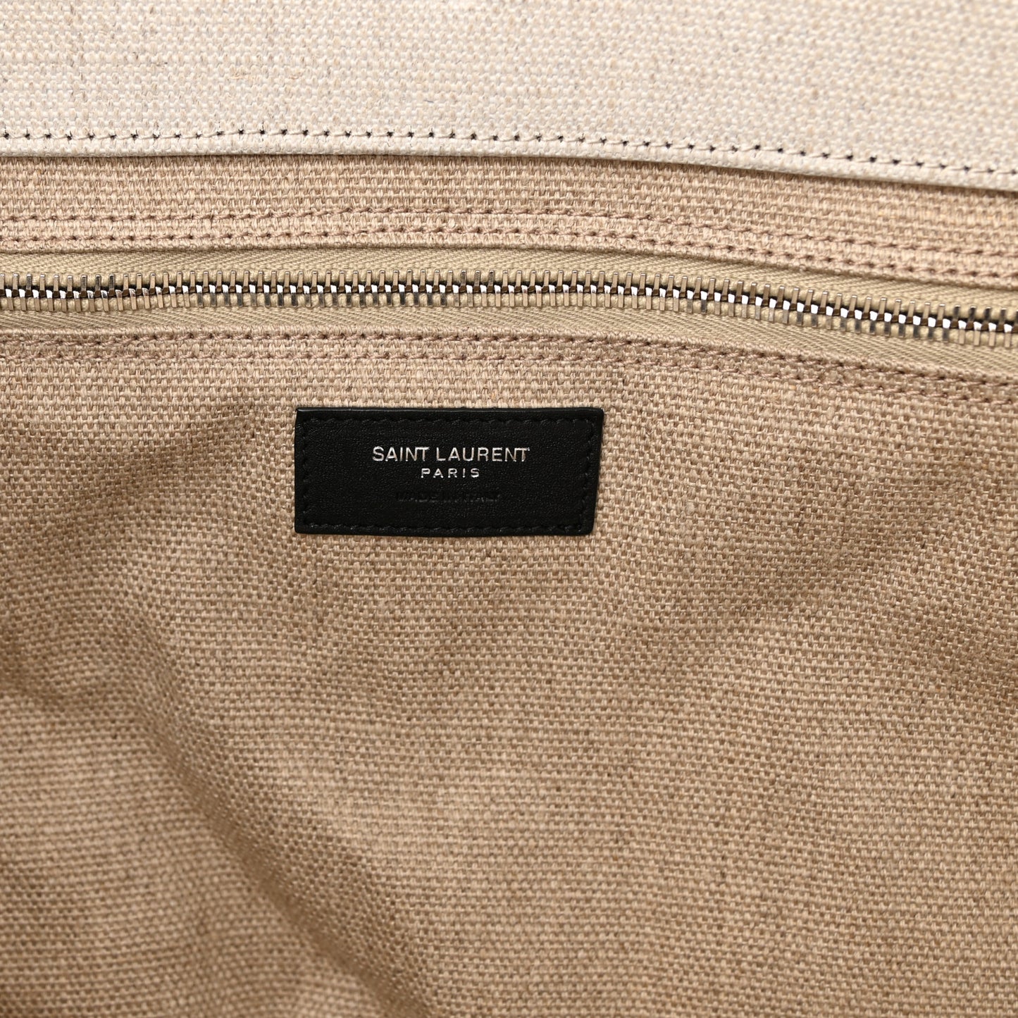 Linen Calfskin Rive Gauche Tote Optic White