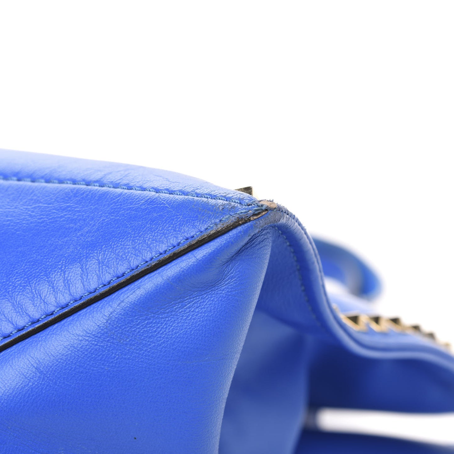 Nappa Medium Rockstud Soft Tote Blue Poudre