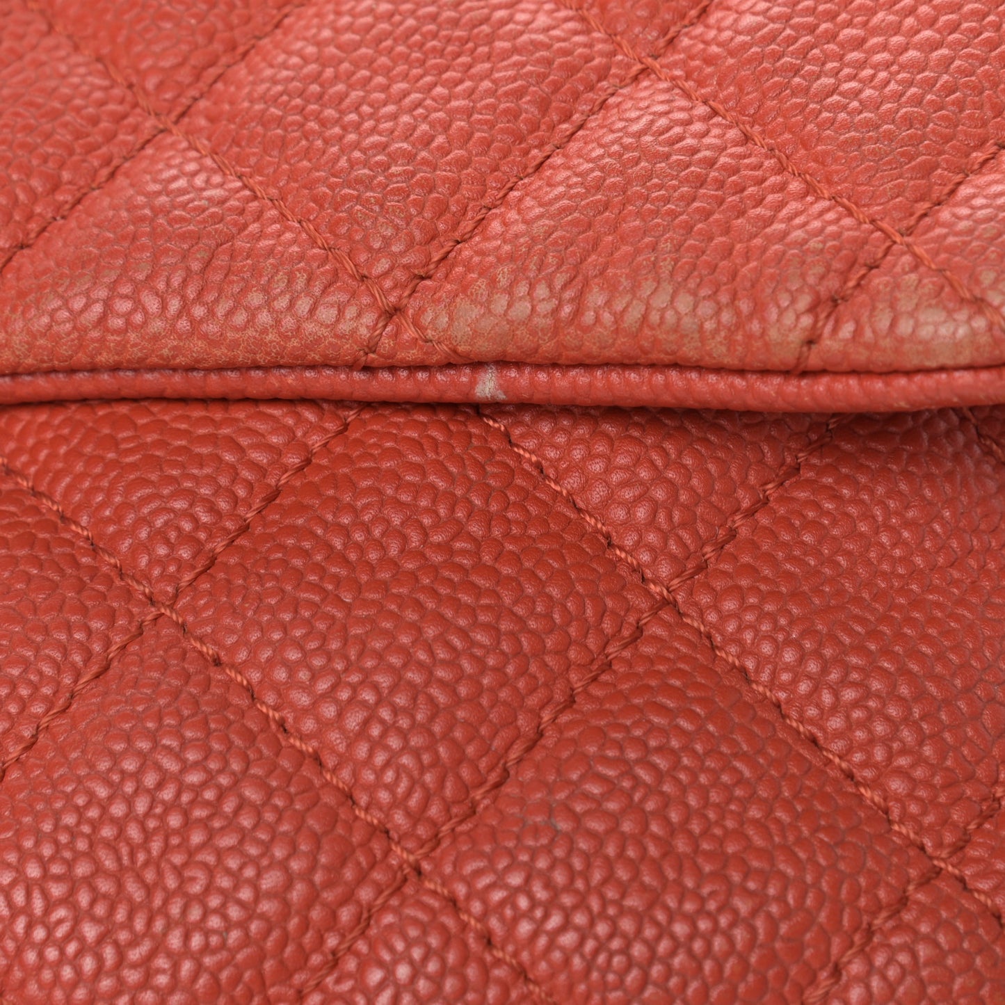 Caviar Quilted Medium Casual Journey Flap Red