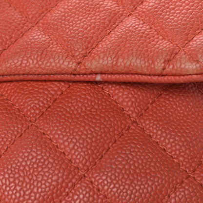 Chanel Caviar Quilted Medium Casual Journey Flap Red 19 of 21
