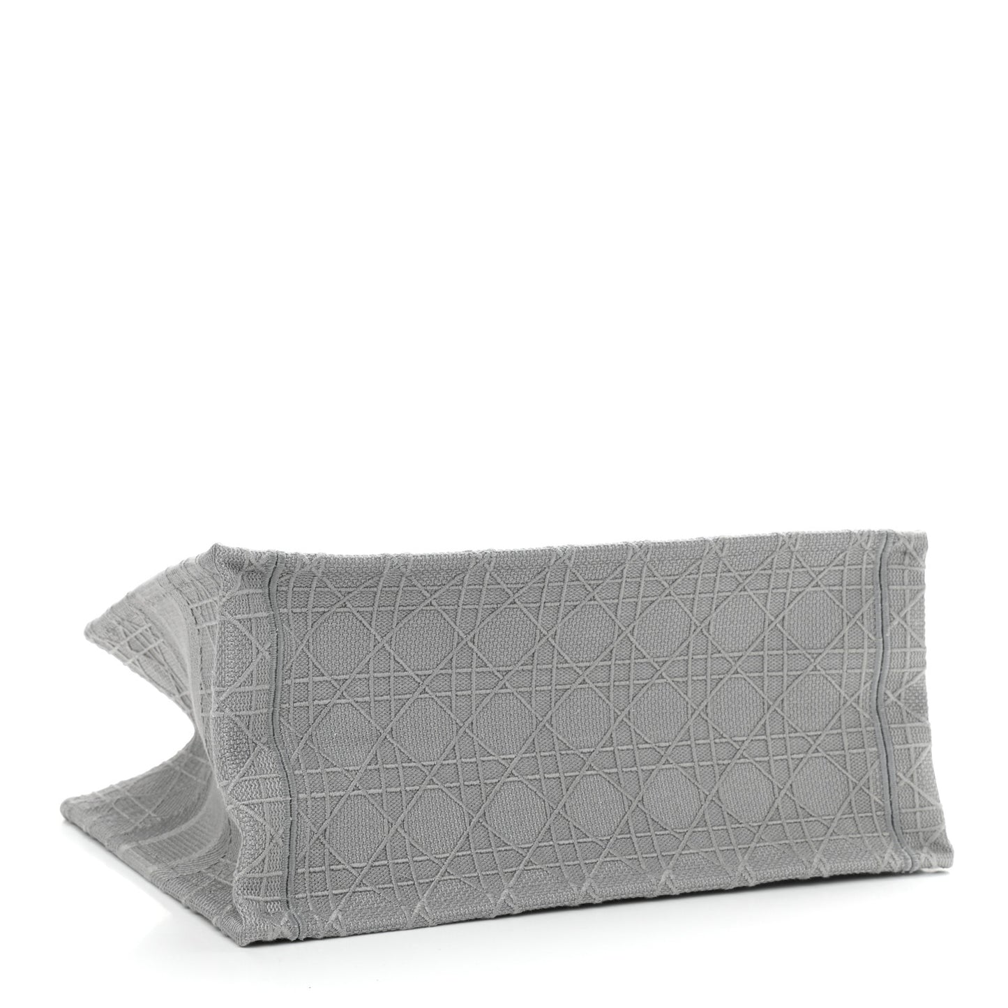 Canvas Embroidered Cannage Medium Book Tote Stone