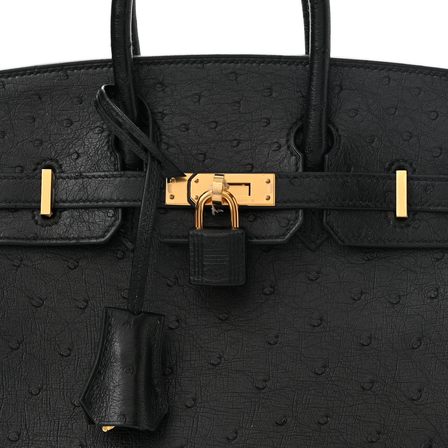 Hermes Ostrich Birkin 25 Black 10 of 14