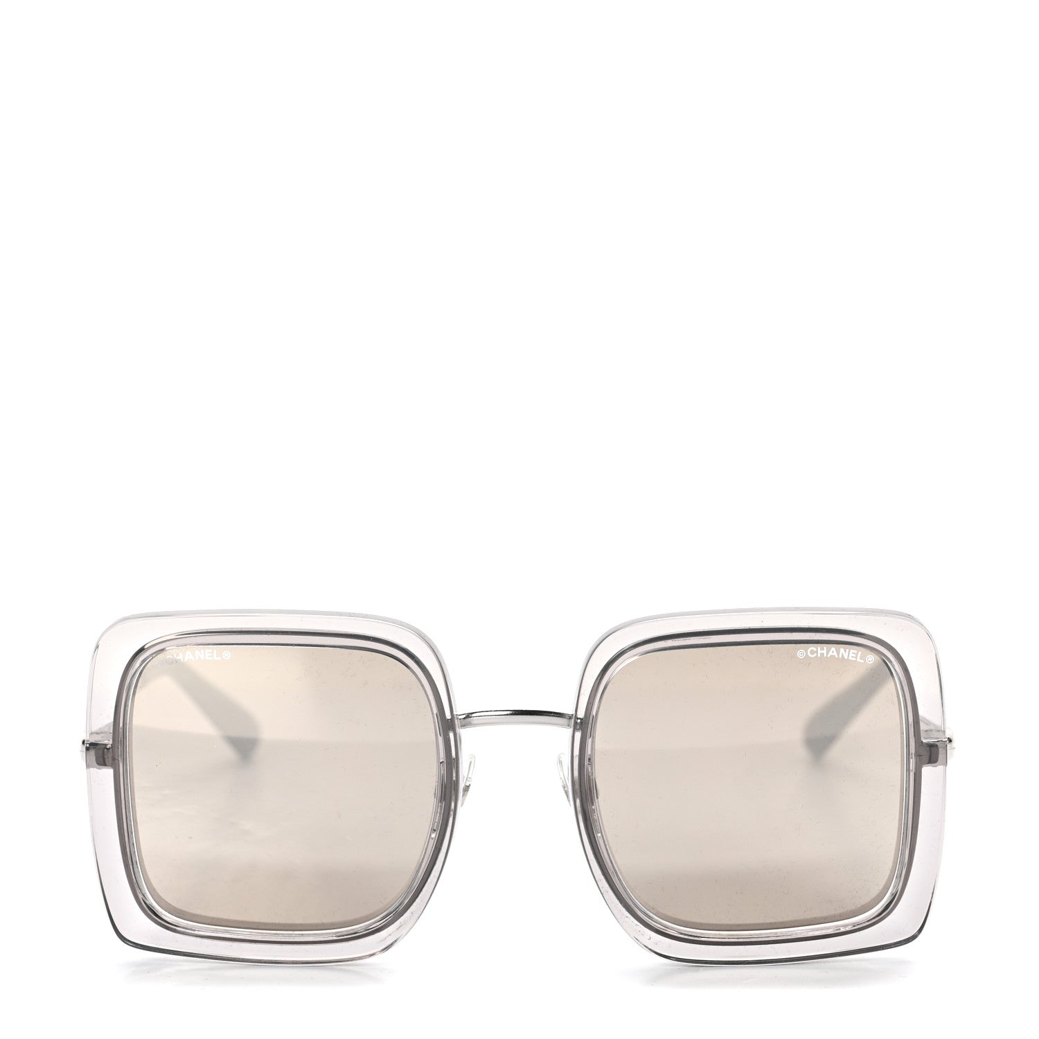 Chanel Mirror Square Sunglasses 4240 Grey 2 of 8