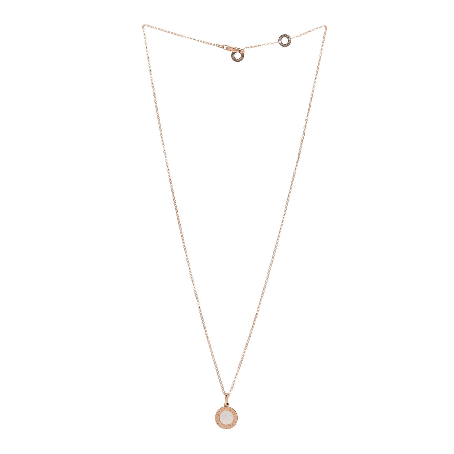 18K Rose Gold Mother of Pearl BVLGARI BVLGARI Pendant Necklace