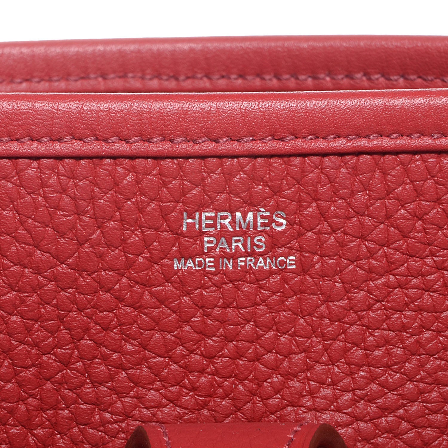 Hermes Taurillon Clemence Evelyne III PM Rouge Garance 11 of 15