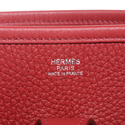 Hermes Taurillon Clemence Evelyne III PM Rouge Garance 11 of 15