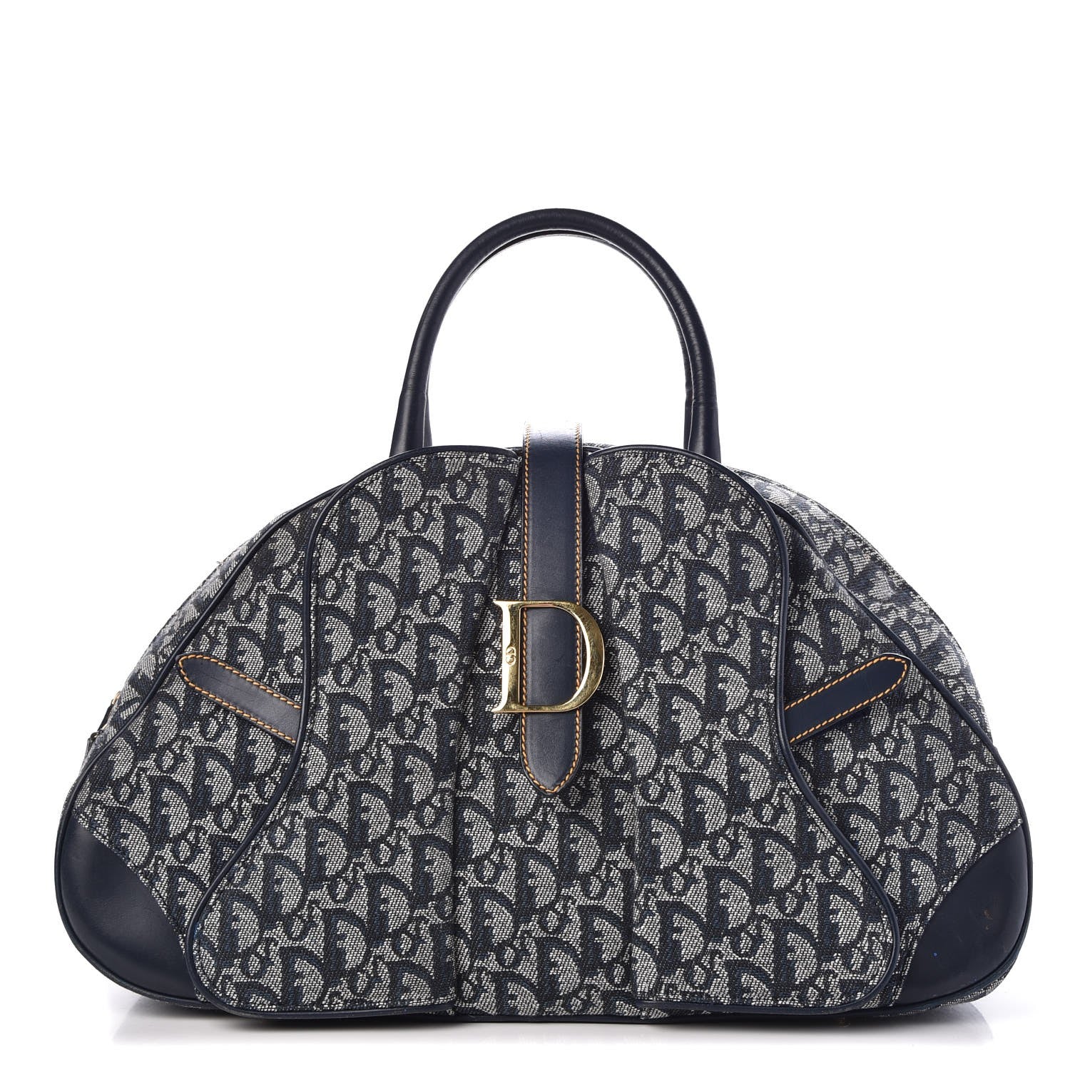 Christian Dior Monogram Saddle Bowler Navy 1 of 12