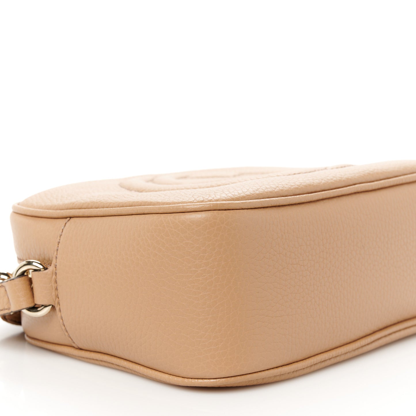 Pebbled Calfskin Small Soho Disco Bag Camelia