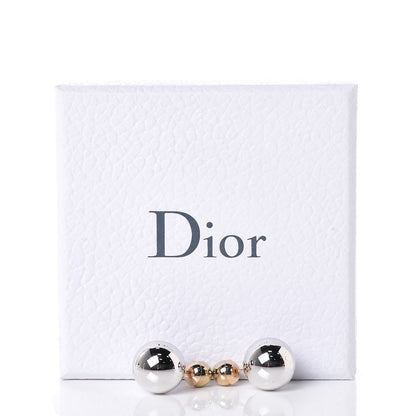 Christian Dior Mise En Dior Tribal Earrings Gold Silver 4 of 4