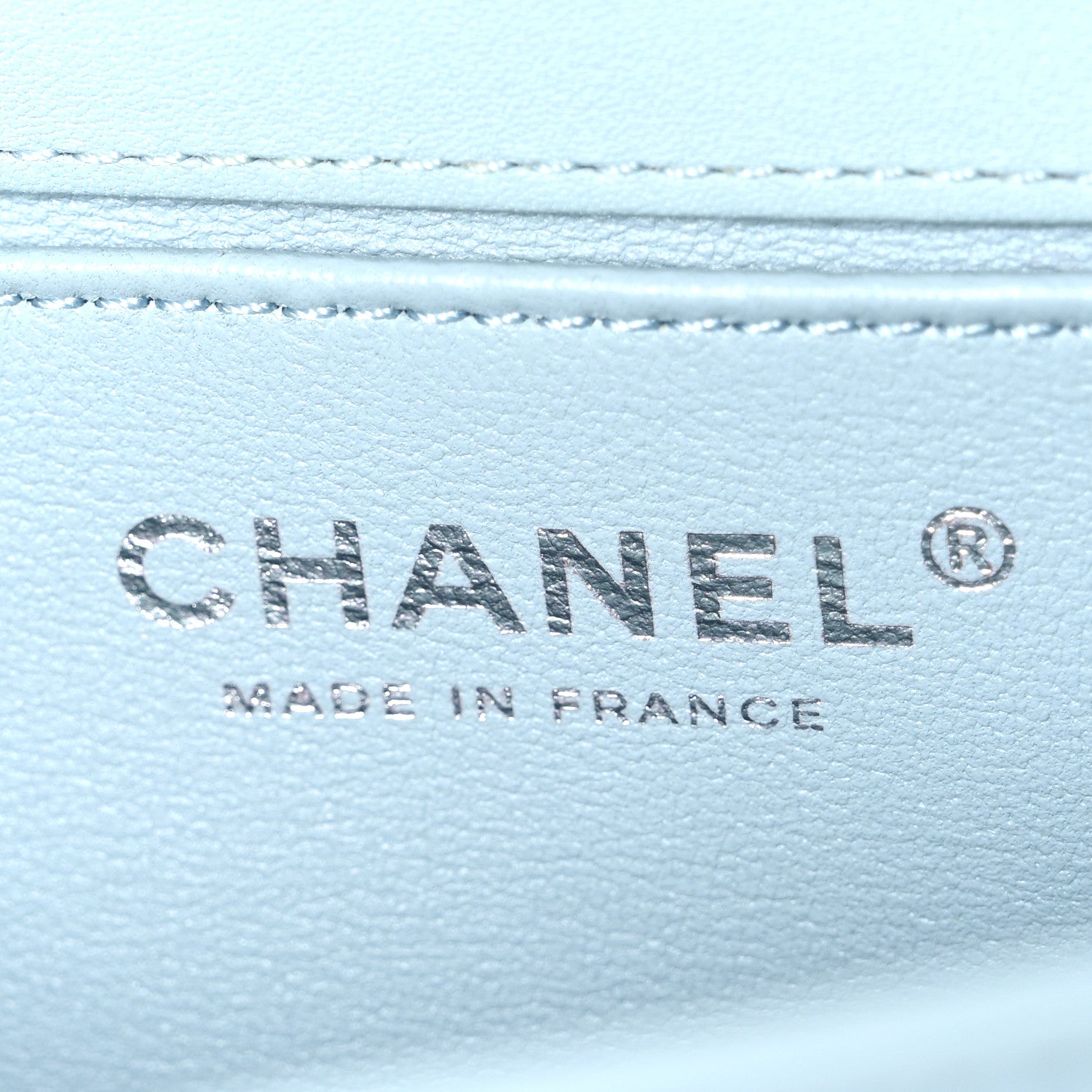 Chanel Lambskin Chevron Quilted Medium Boy Flap Light Blue 6 of 11